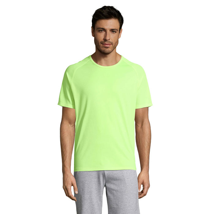 T-shirt personnalisable 140g manches courtes homme Sporty Jaune Fluo 1